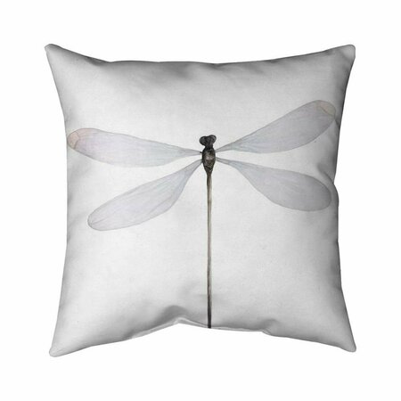 BEGIN HOME DECOR 20 x 20 in. Minimalist Dragonfly-Double Sided Print Indoor Pillow 5541-2020-AN460